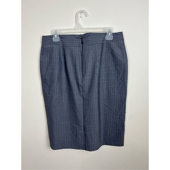 Brooks Brothers 346 women classic skirt grey striped size 10 - Picture 2 of 7